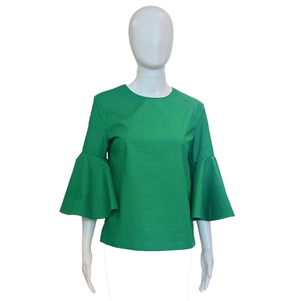 Roberta Ruffle Sleeve Top | Kelly-Shirts & Tops-English Factory-The Grove