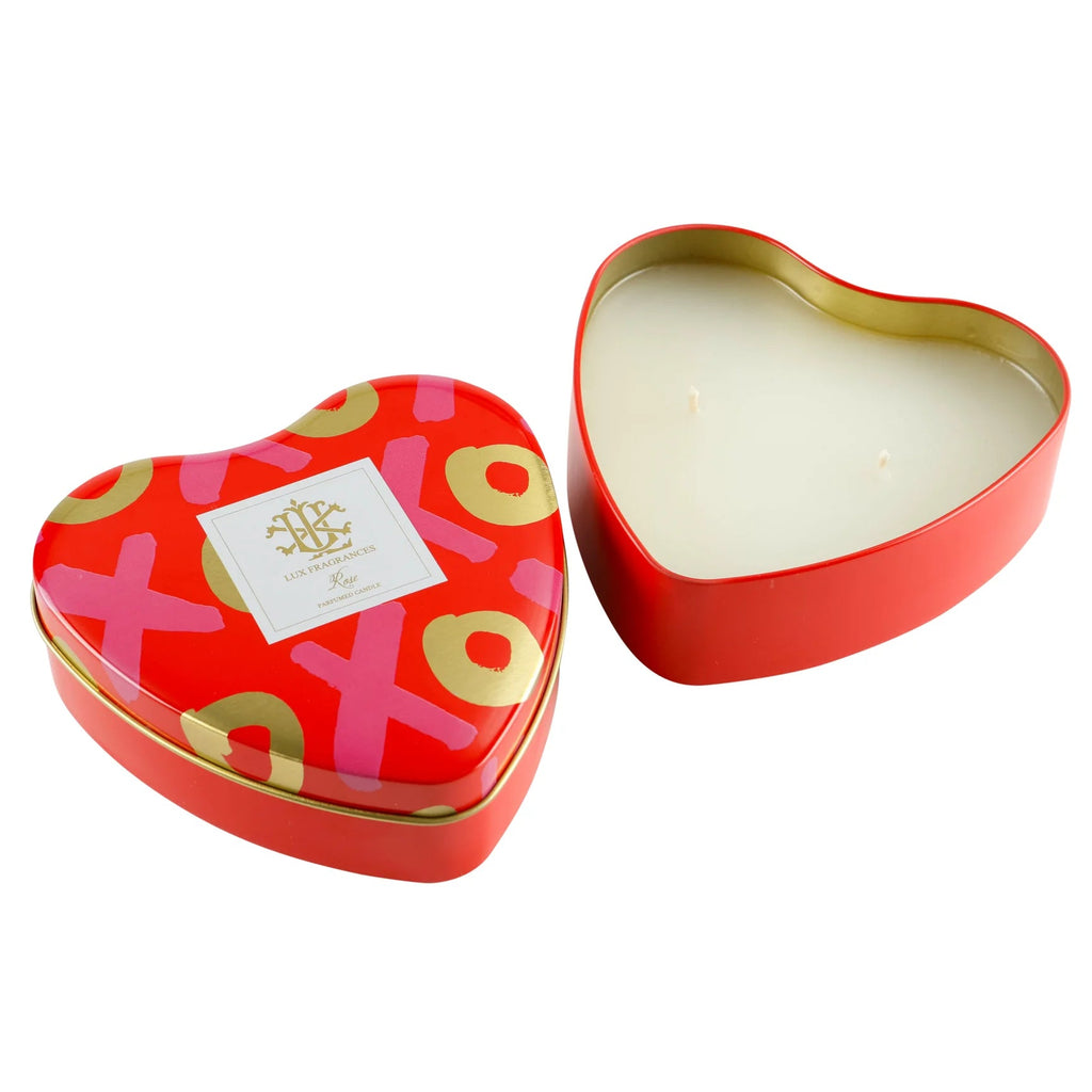 Rose Heart Tin Candle-Candles-DTHY-The Grove
