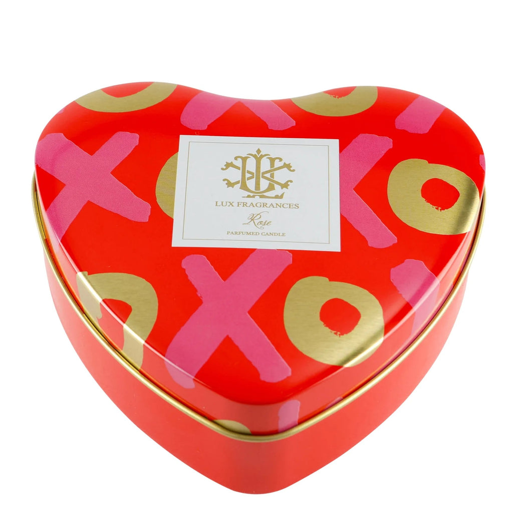 Rose Heart Tin Candle-Candles-DTHY-The Grove