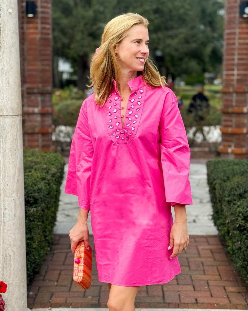 Rosemary Dress | Pink-Dresses-Caryn Lawn-The Grove