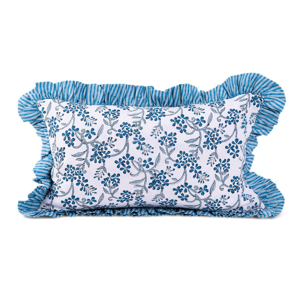 Ruffle Lumbar Pillow | Sanibel-Throw Pillows-Furbish Studio-The Grove