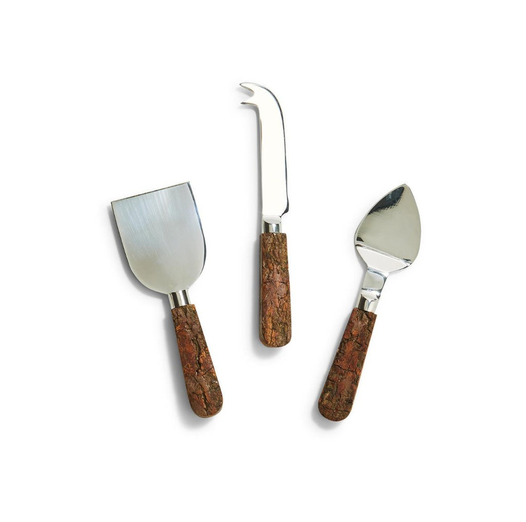 Set of 3 Bark Handle Cheese Knives-Cheese Knife-Clementine WP-The Grove