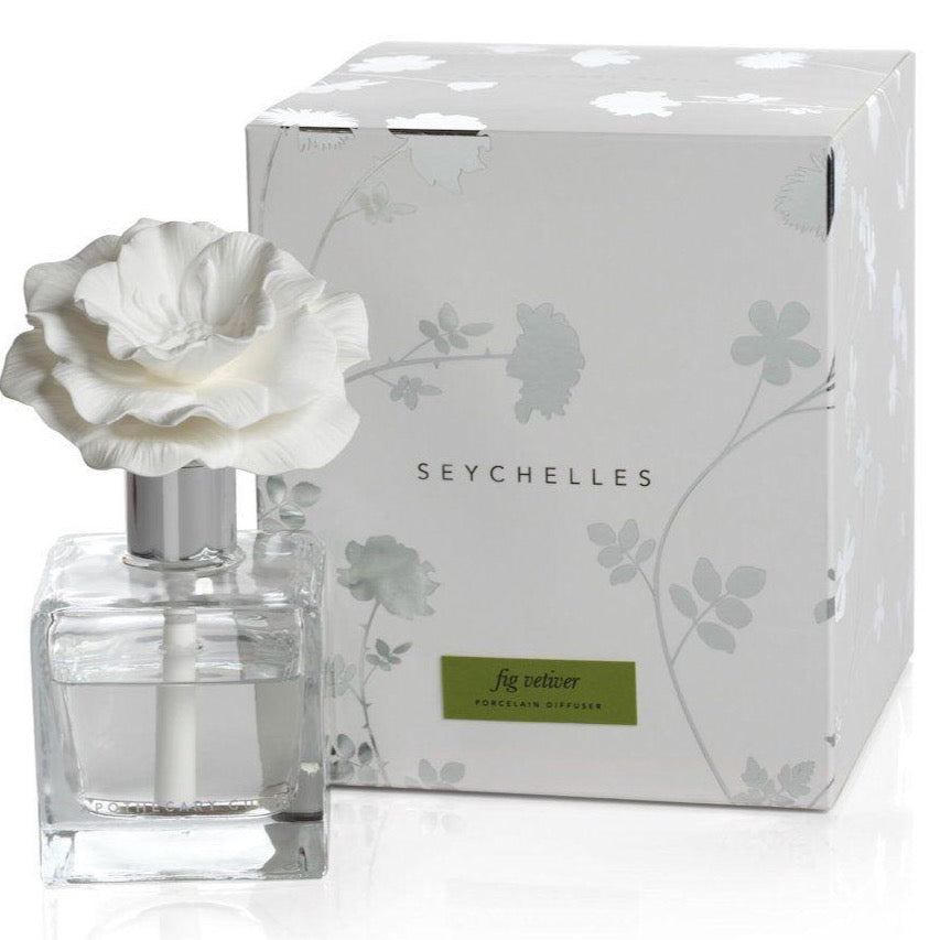 Seychelles Porcelain Diffuser | Fig Vetiver-Diffuser-Zodax-The Grove