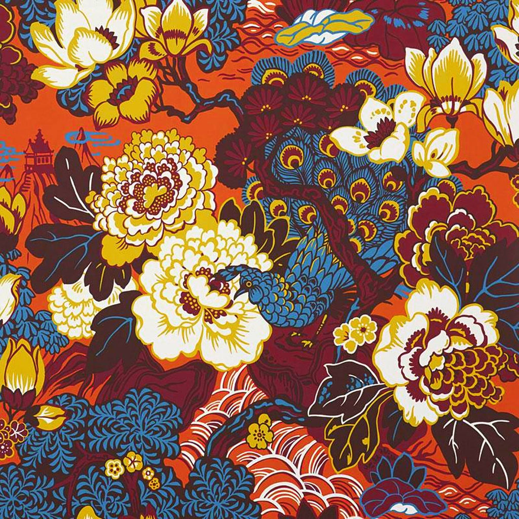 Shanghai Peacock Wallpaper-Wallpaper-Schumacher-The Grove