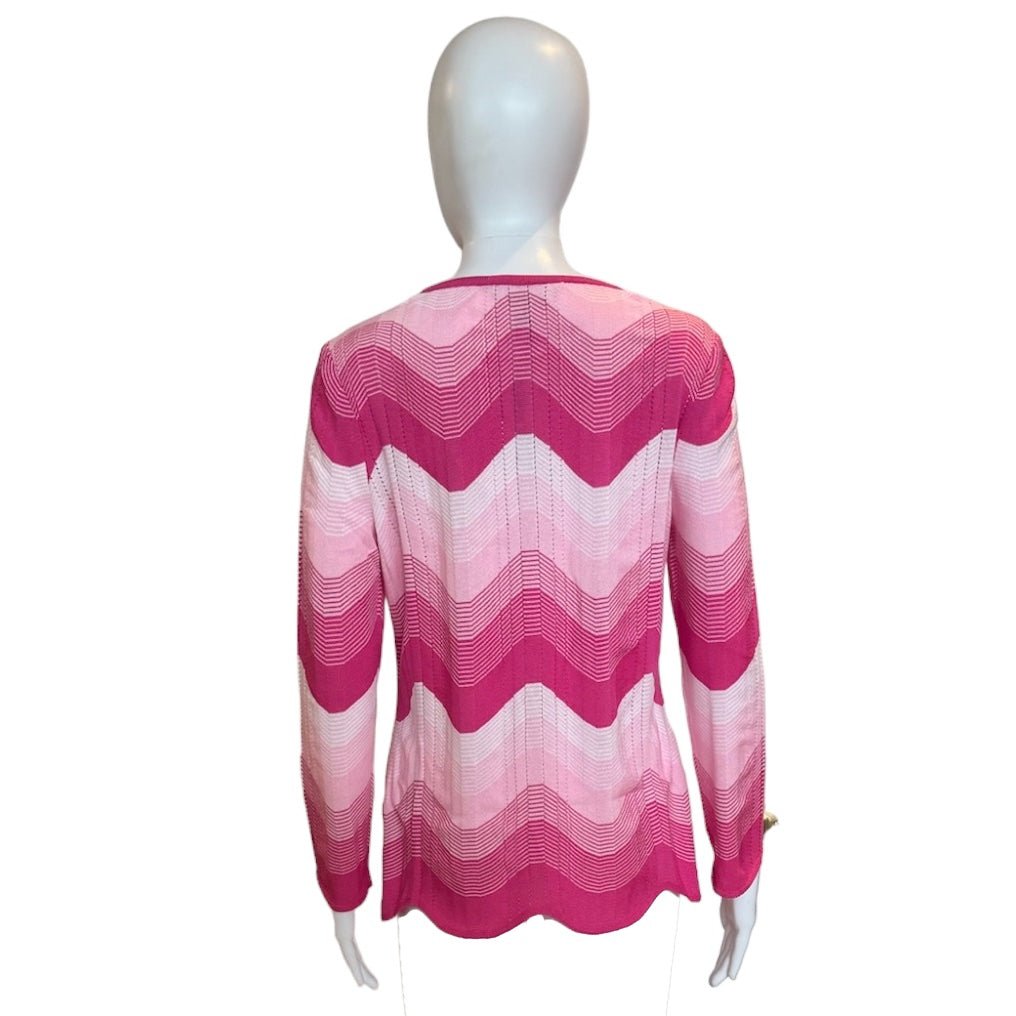 Shelly Scalloped Tunic | Pink-Shirts & Tops-Ming Wang-The Grove