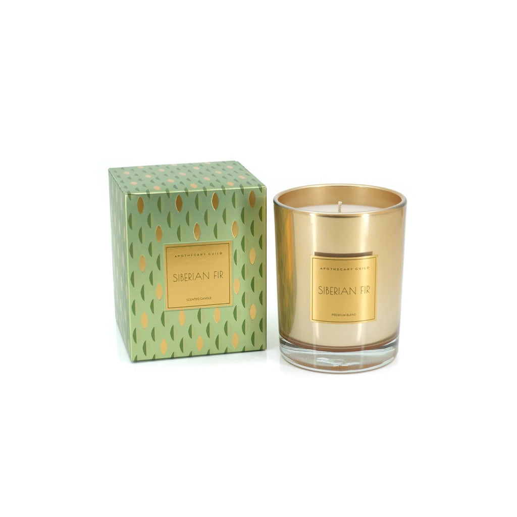 Signature Apothecary Guild Medium Boxed Candle | Siberian Fir-Holiday Candle-Zodax-The Grove