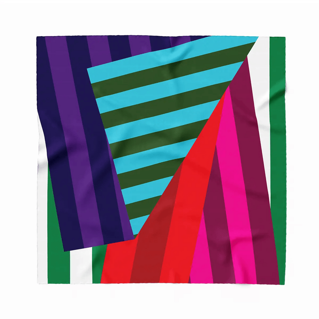 Silk Scarf | Stripes on Stripes-Scarves-WirrWarr Wraps-The Grove