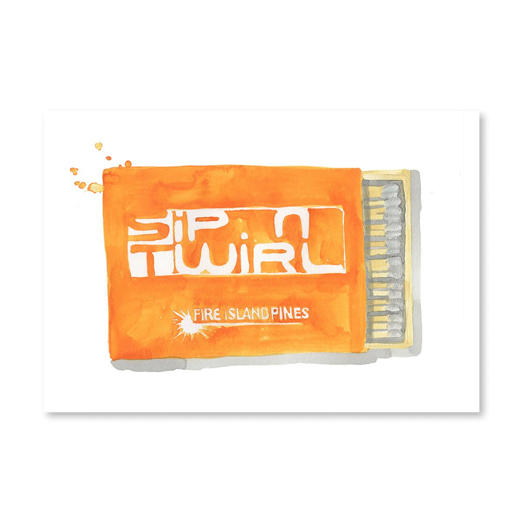 Sip N' Twirl Matchbook-Art Print-Furbish Studio-The Grove