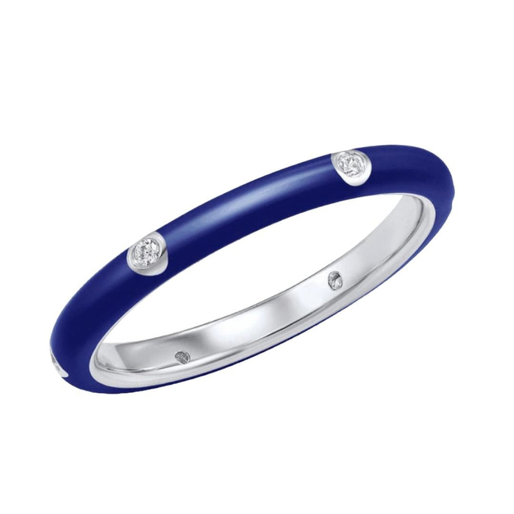 Stackable Station Ring | Navy-Twist-The Grove