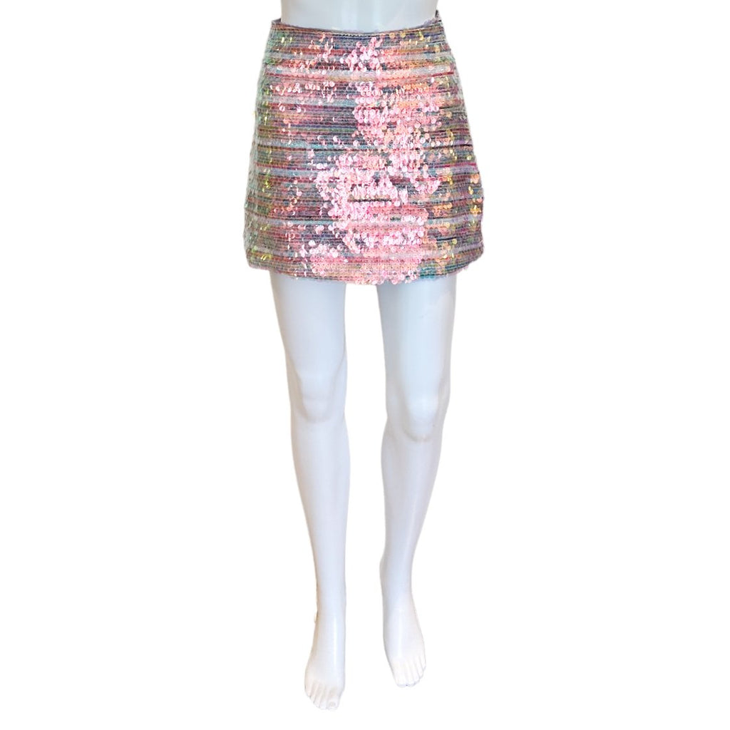 Stella Striped Sequin Mini Skirt-Skirts-English Factory-The Grove