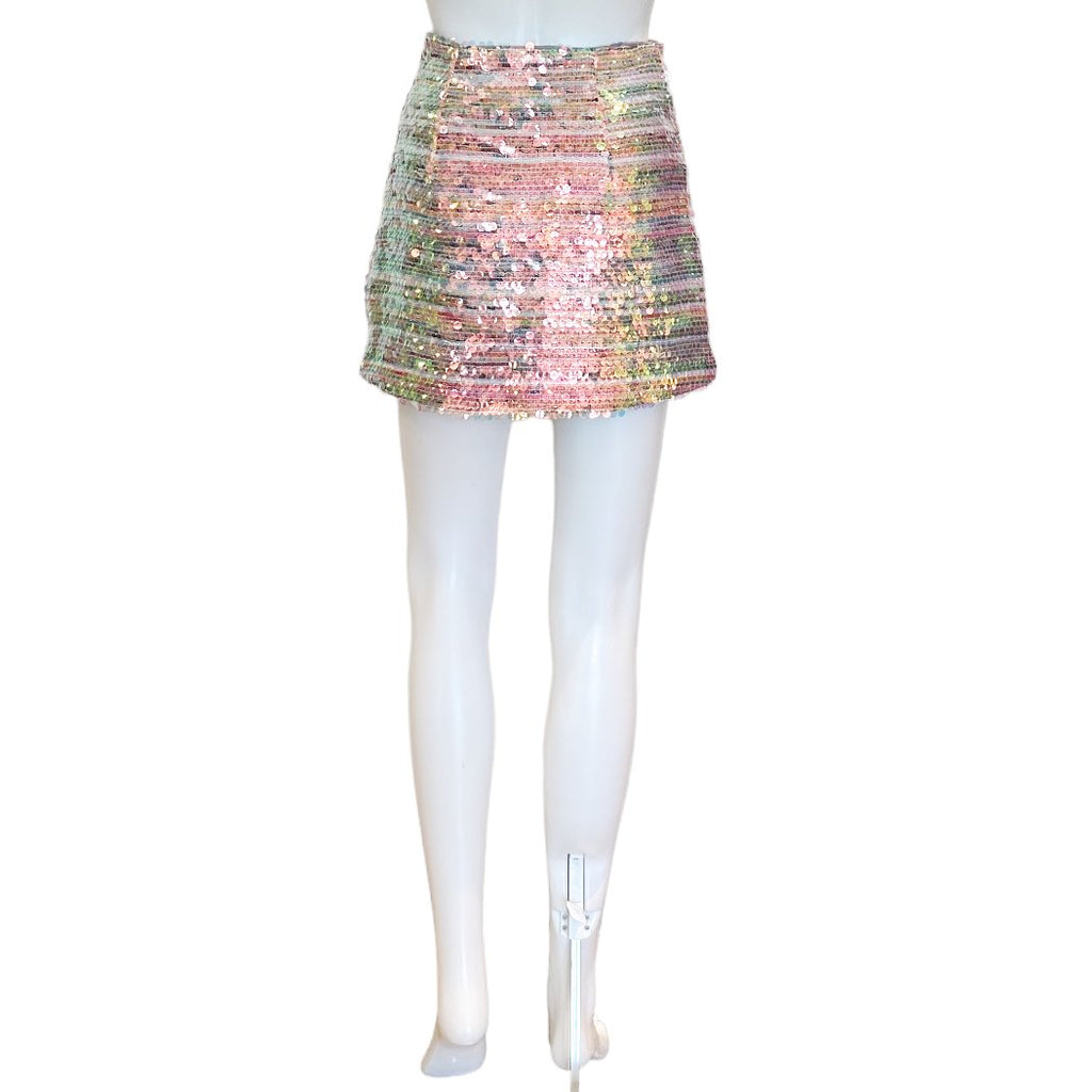 Stella Striped Sequin Mini Skirt-Skirts-English Factory-The Grove