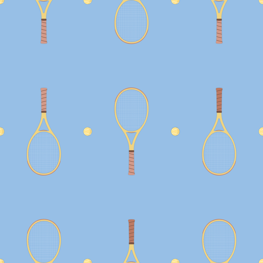 Tennis Cornflower Wallpaper-Wallpaper-Liza Pruitt-The Grove