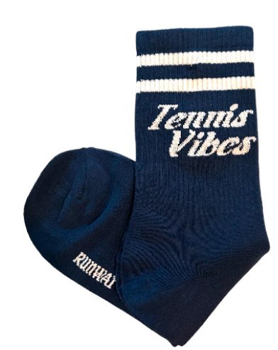 Tennis Vibes Socks | Navy-Socks-Runway Athletics-The Grove