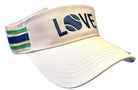 Tennis Visor | White with Navy LOVE-Hats-Runway Athletics-The Grove