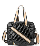 The Quilted Puffer Tennis Tote | Black-Tennis Bag-Runway Athletics-The Grove