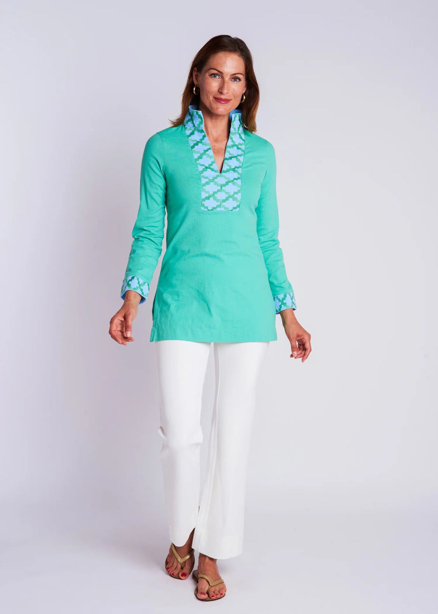 Tiki Tunic | Green-Shirts & Tops-CK Bradley-The Grove