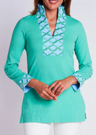 Tiki Tunic | Green-Shirts & Tops-CK Bradley-The Grove