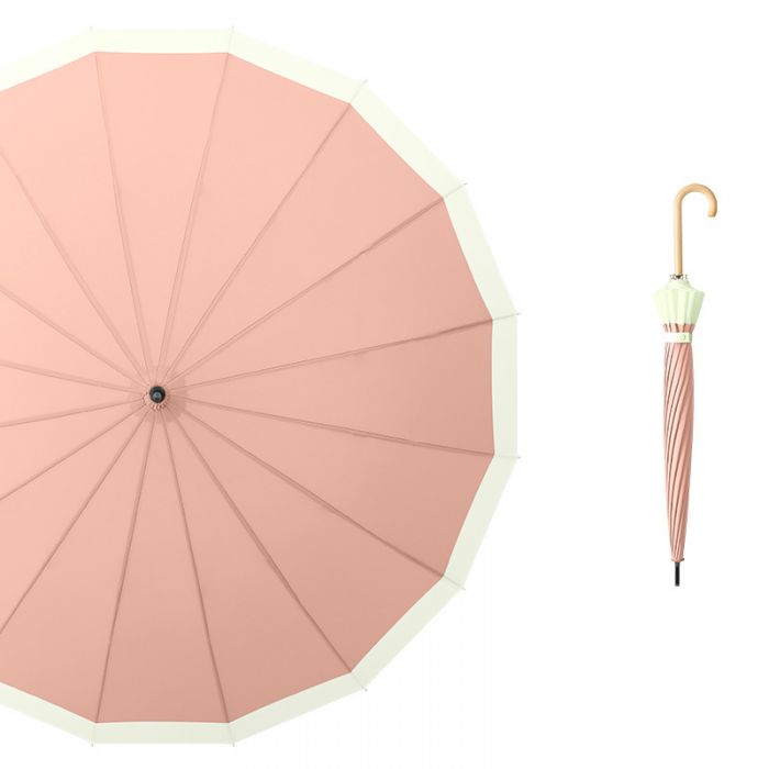 Two Tone Pastel Umbrella | Blush Pink-Umbrella-Peach Accessories-The Grove