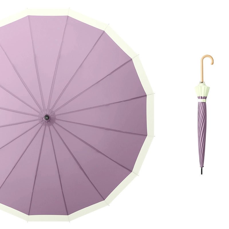 Two Tone Pastel Umbrella | Lilac-Umbrella-Peach Accessories-The Grove