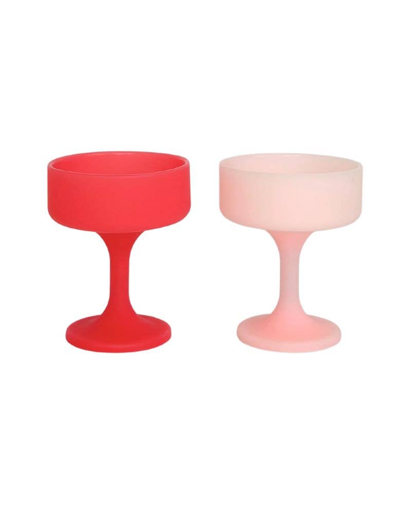 Unbreakable Cocktail Coupes | Cherry + Blush-Drinkware-Clementine WP-The Grove