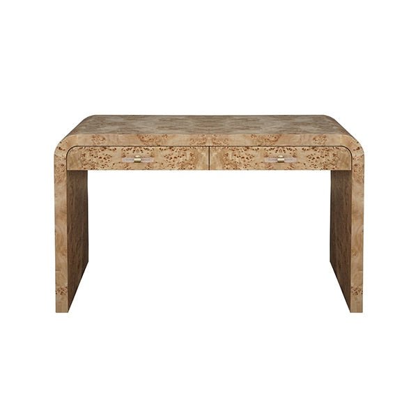 Waterfall Edge Desk | Matte Dark Burl wood-Desk-Bungalow 5-The Grove