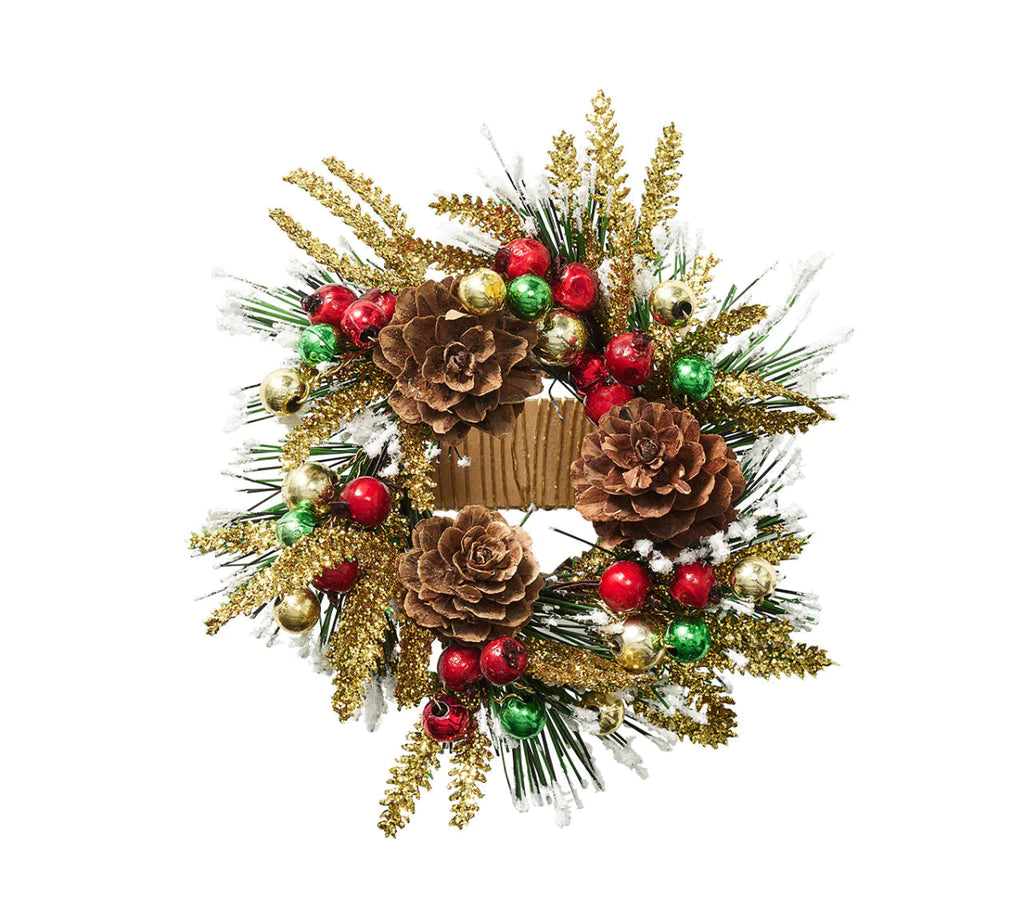 Winter Wreath Napkin Ring-Napkin Rings-Clementine WP-The Grove
