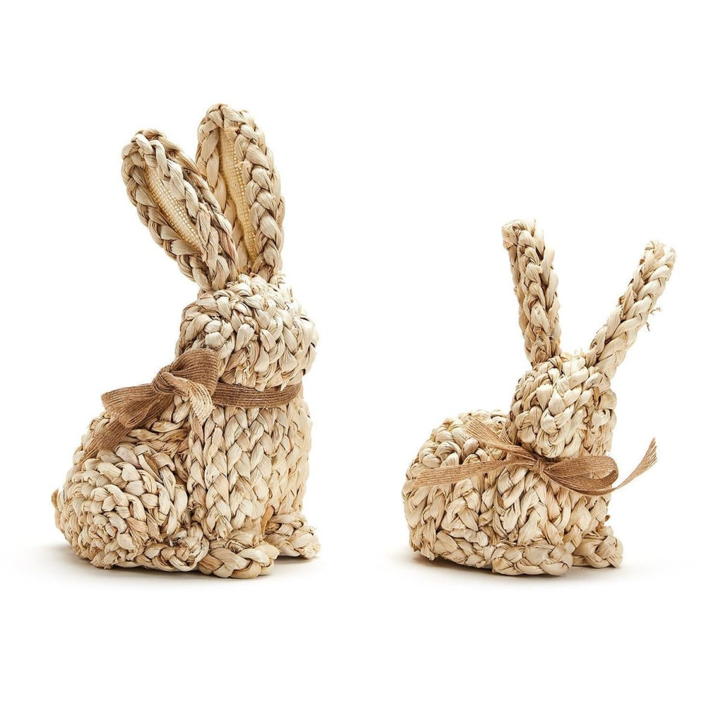 Woven Seagrass Bunny Decor-Seasonal Decor-Two's Company-The Grove