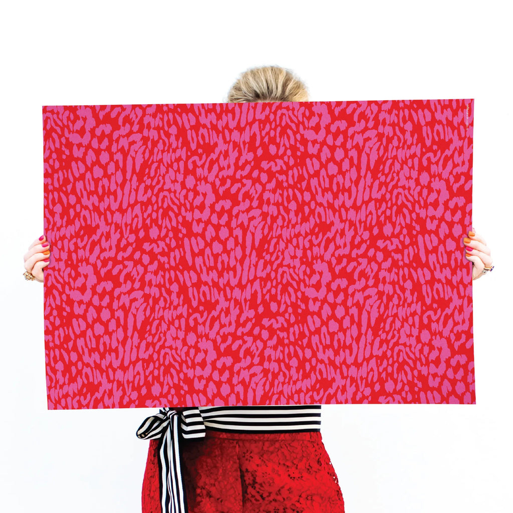 Wrapping Sheets | Hot Pink + Red Leopard-Wrapping Sheet-WirrWarr Wraps-The Grove