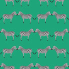 Zebras Green Wallpaper-Wallpaper-Liza Pruitt-The Grove