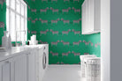 Zebras Green Wallpaper-Wallpaper-Liza Pruitt-The Grove