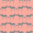 Zebras Light Pink Wallpaper-Wallpaper-Liza Pruitt-The Grove