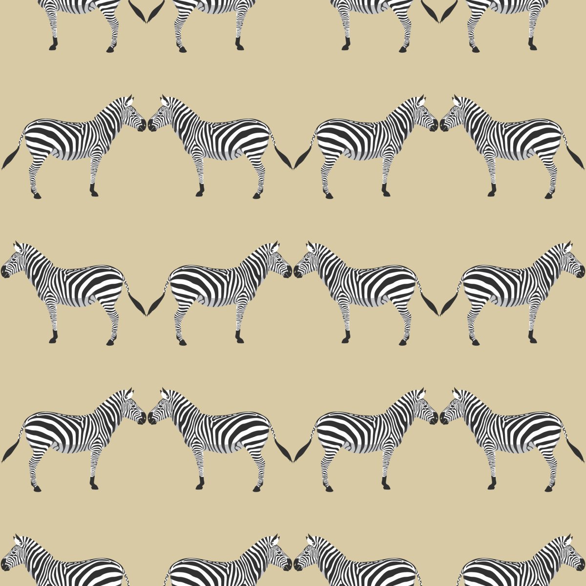 Zebras Sand Wallpaper-Wallpaper-Liza Pruitt-The Grove